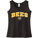 Bees Ladies Black Tank Top