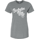 Bees Ladies Grey Script T-shirt